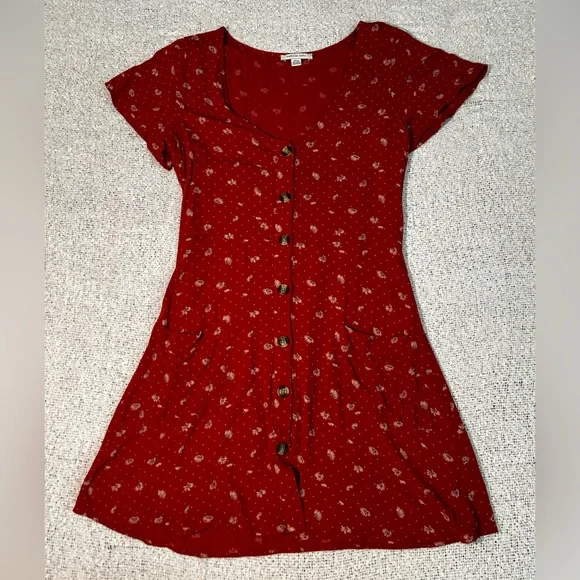 90s Y2K American Eagle Floral Button Down Dress Size S - Picture 7 of 7